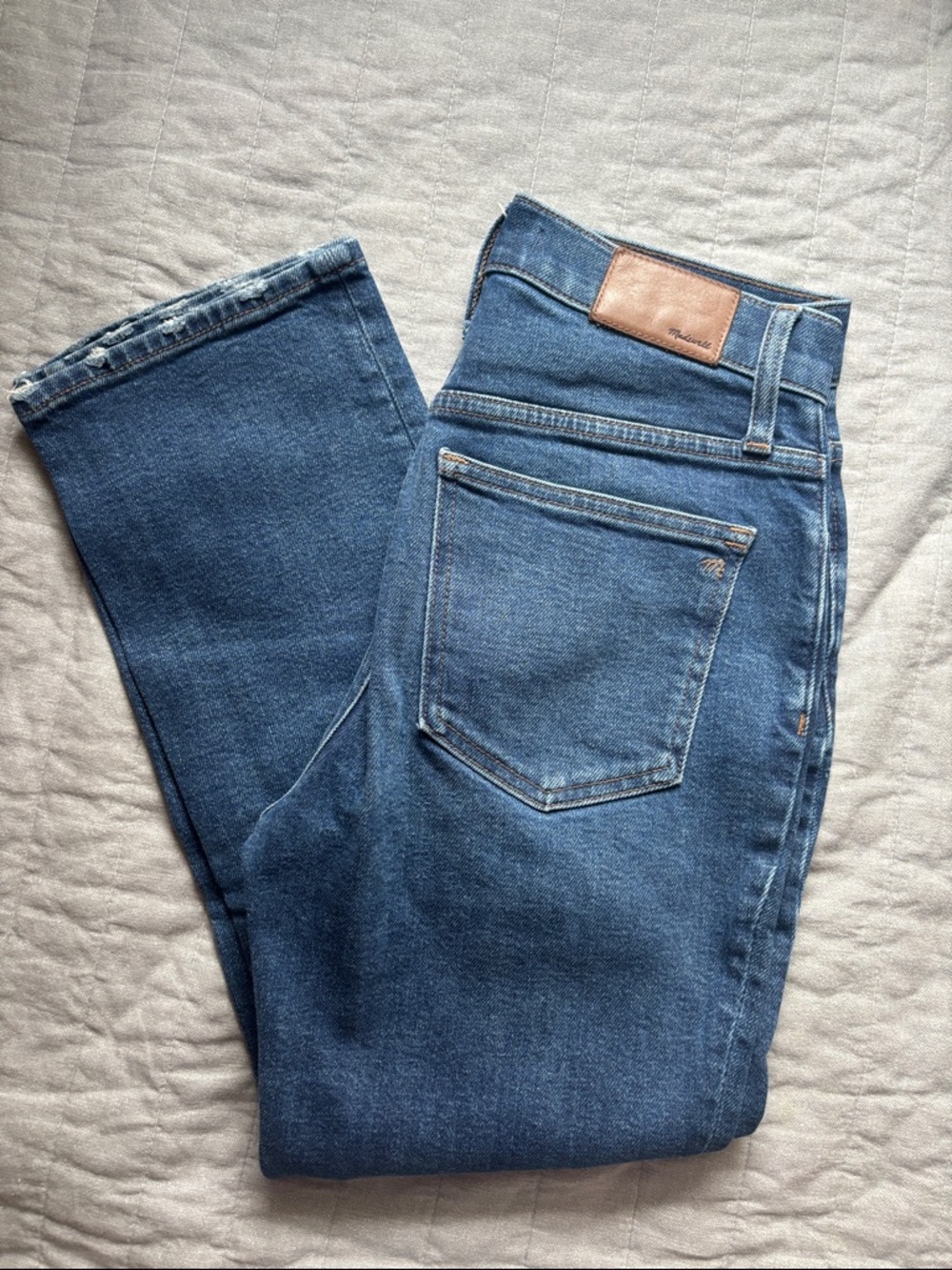 Madewell Women's Straight Leg Blue Denim Jeans